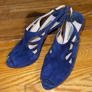 Authentic Prada cut out peep toe heels